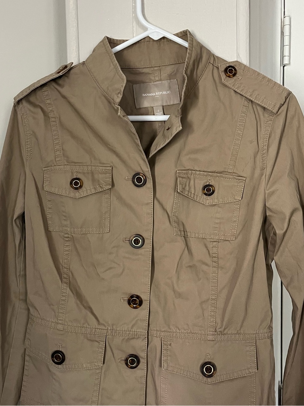 Banana Republic Tan Utility Jacket with Button Pockets